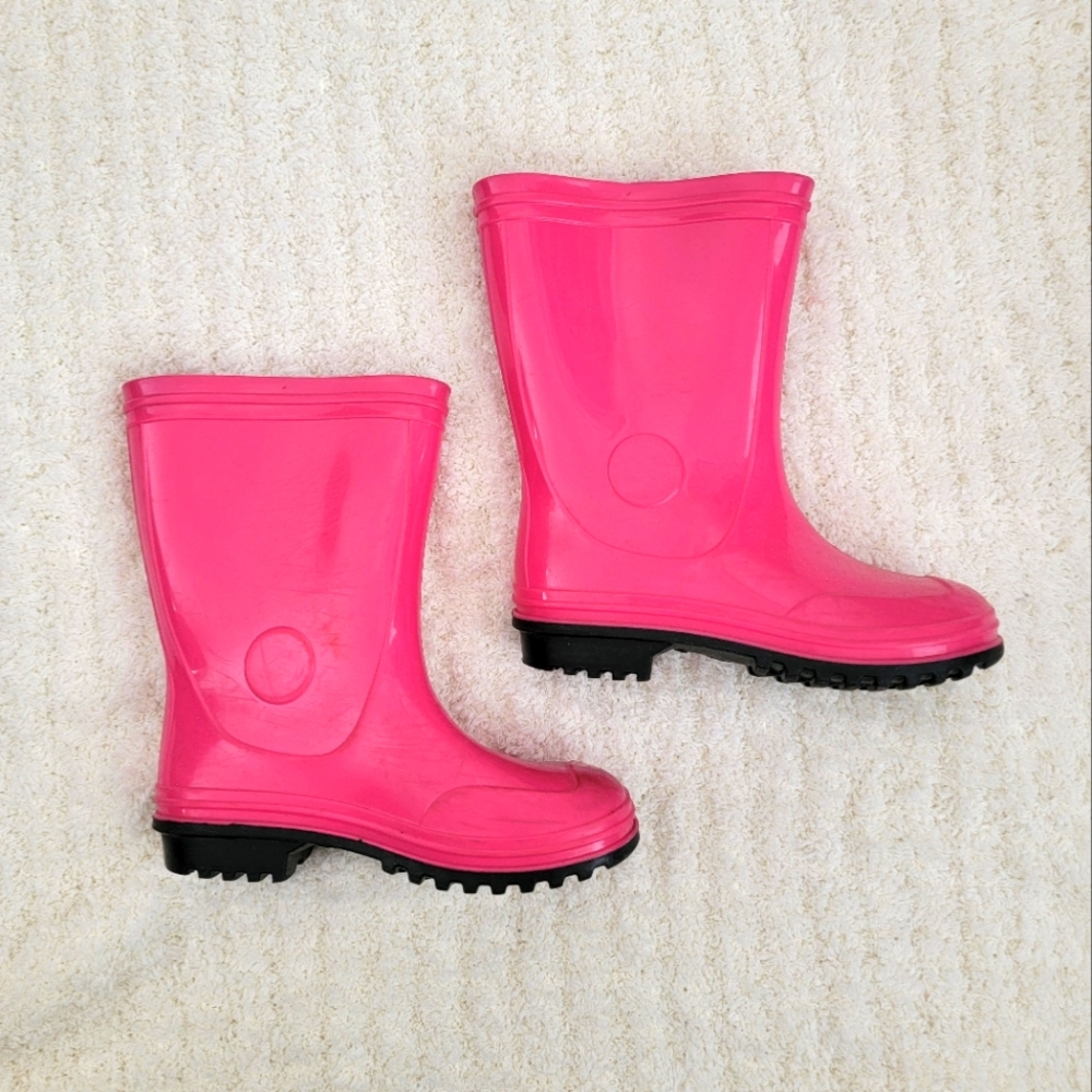 Pink Rain Boots Size 11
